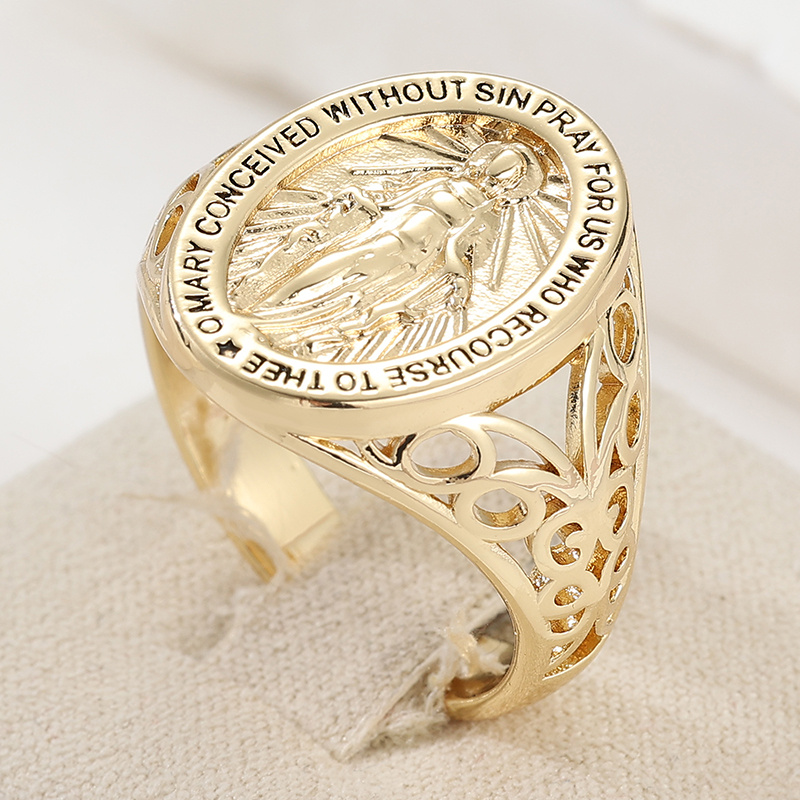 Women's Bulk Wholesale Religious Rings, Retro Vintage Finger Ring